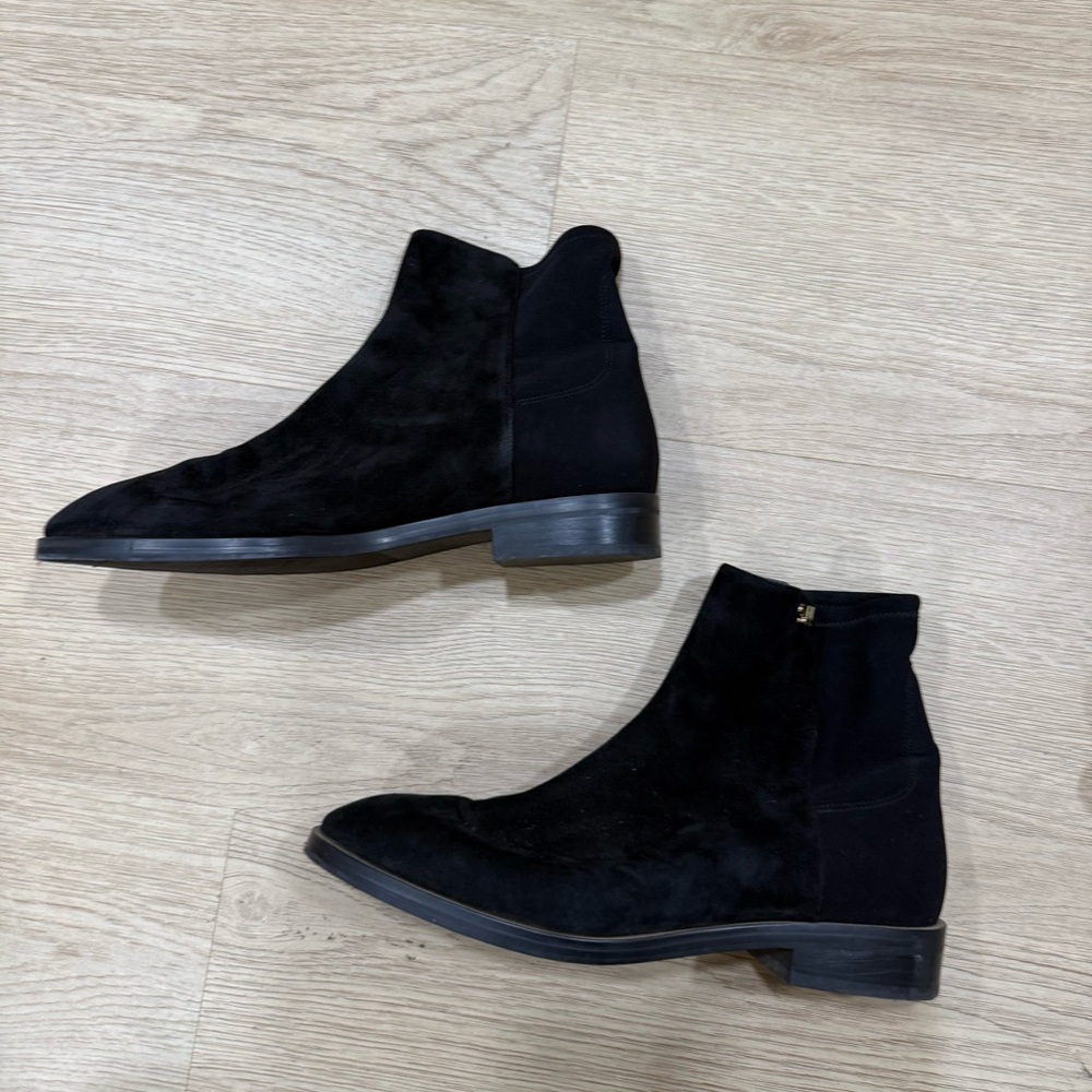 Black Suede Chelsea Boots
